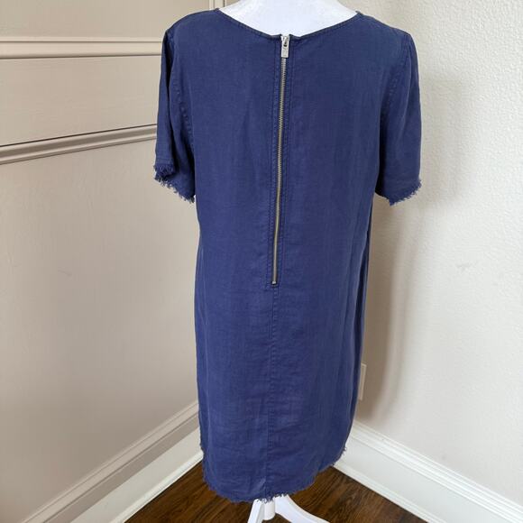 NWT Tommy Bahama Two Palms Linen T-Shirt Dress Navy Sz M Casual Summer Resort - Picture 5 of 10